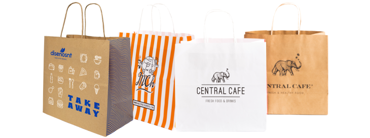 Bolsas de Papel Take Away Impermeables